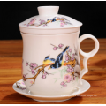 Inspired Infuser Porcelain Teacup Mug with Lid and Filter - 12 Oz